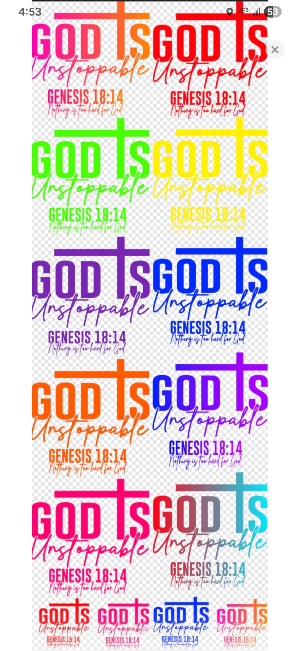 God Is Unstoppable – T-Shirt & Hat Set (Genesis 18:14)