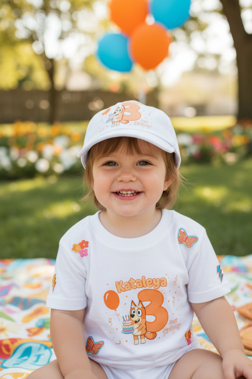 5T Toddler Custom Made to Order Tee & Hat Set