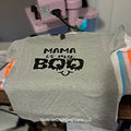 White toddler tee with Candy Monster Halloween heat press graphic