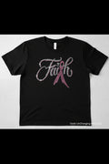 Faith Breast Cancer Awareness Rhinestone Transfer