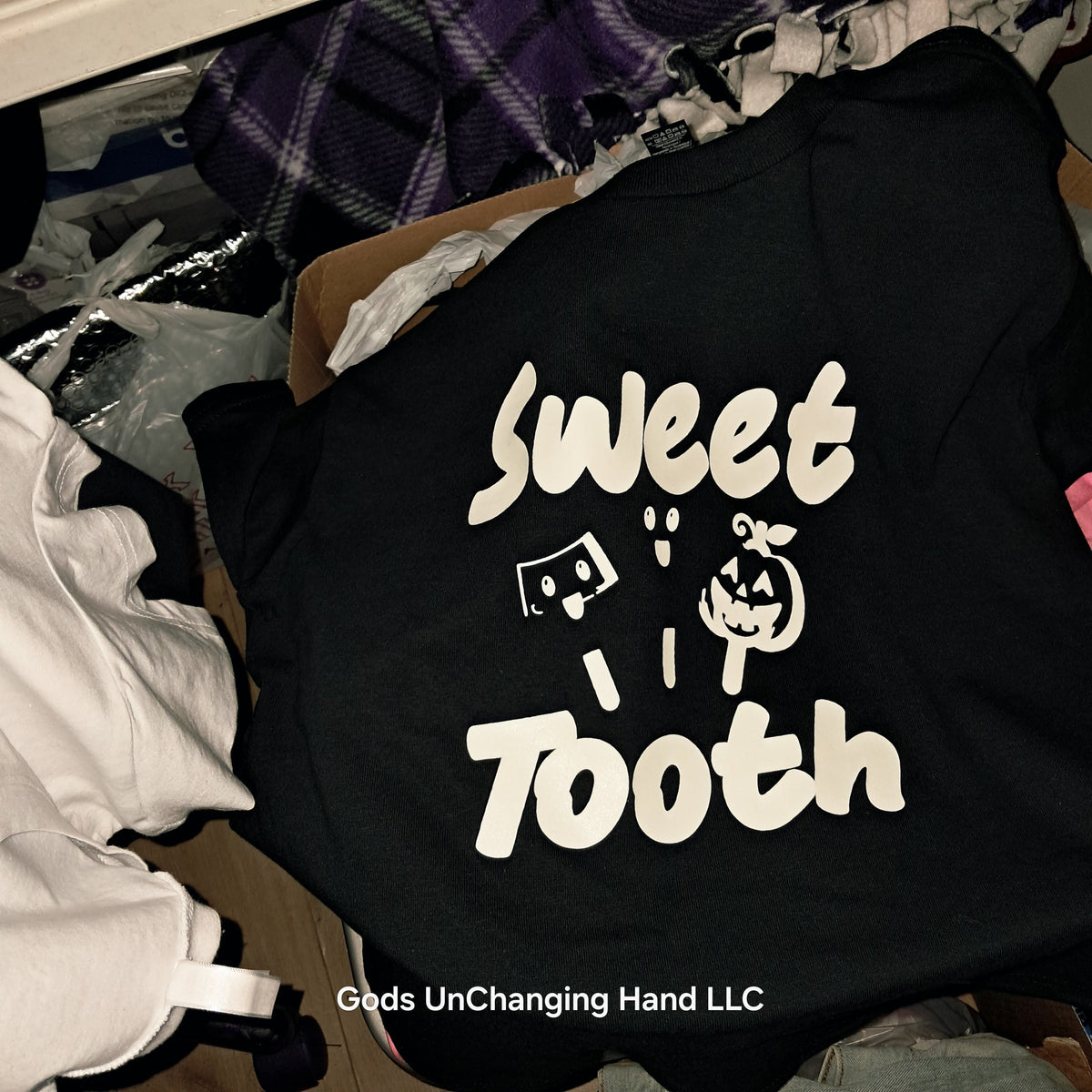 Sweet Tooth Glow-in-the-Dark Tee – Child's Unisex Black Tee