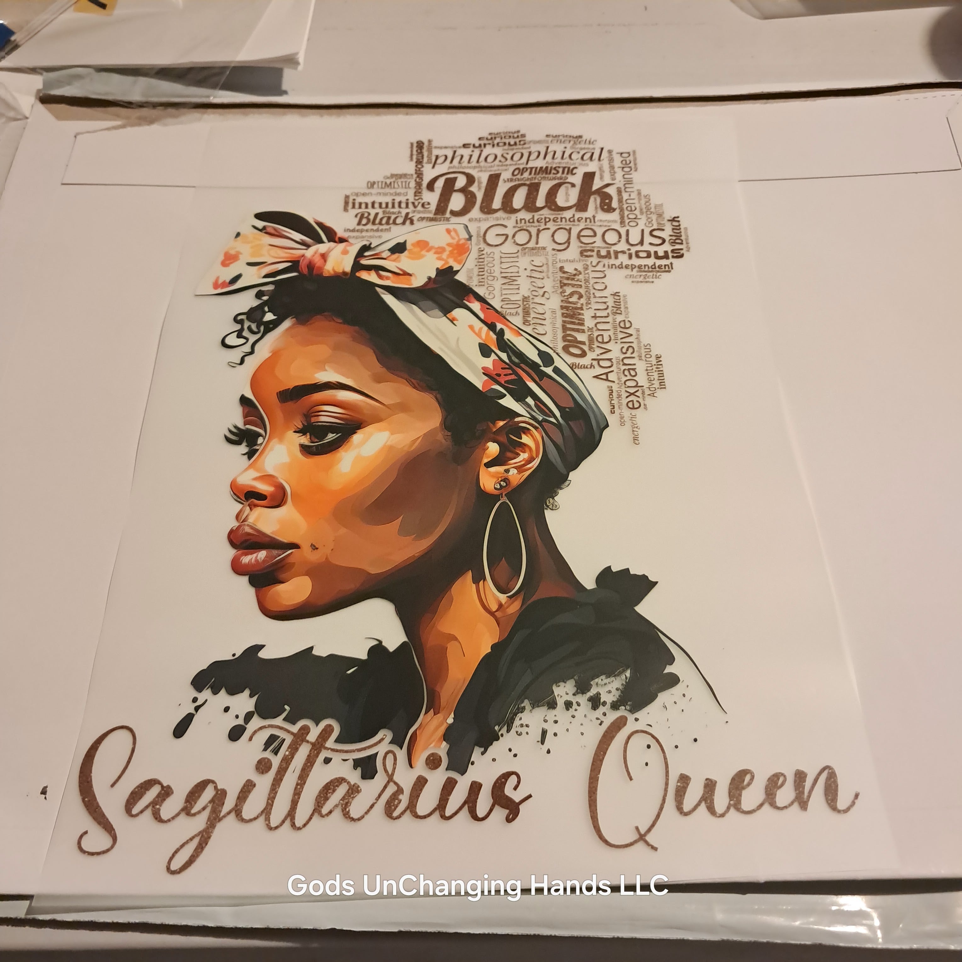Zodiac Queen African American Woman – Screen Print Transfer