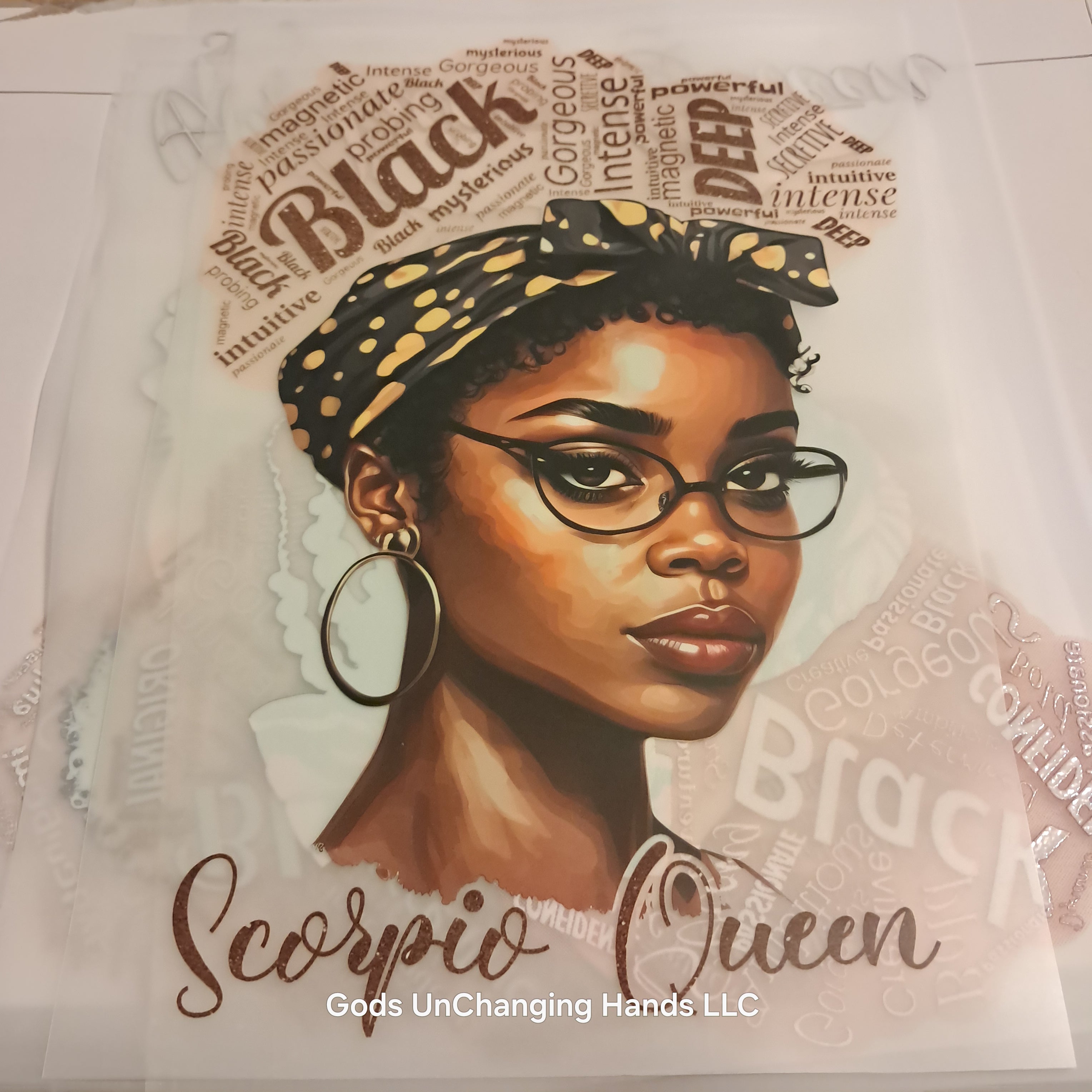 Zodiac Queen African American Woman – Screen Print Transfer