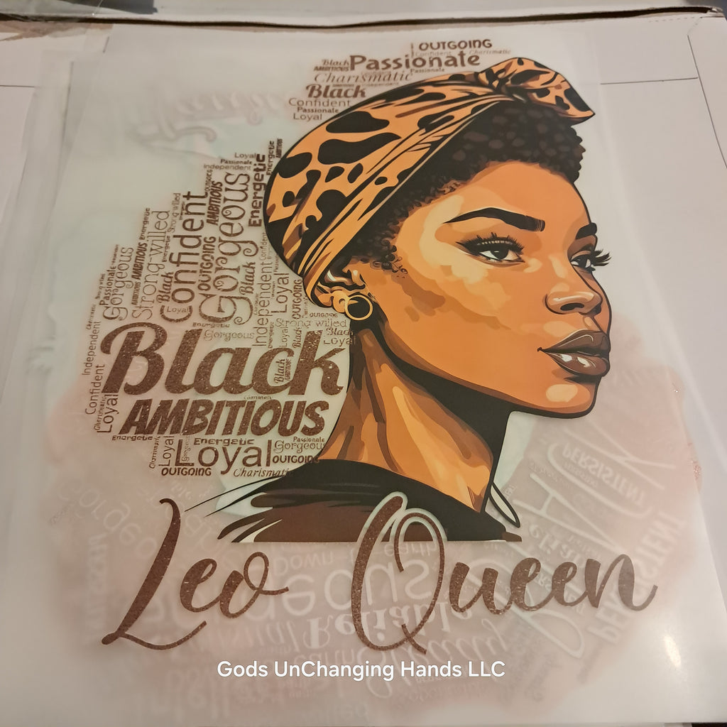 Zodiac Queen African American Woman – Screen Print Transfer