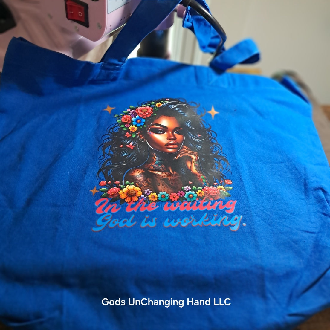 In the Waiting God Is Working Tote