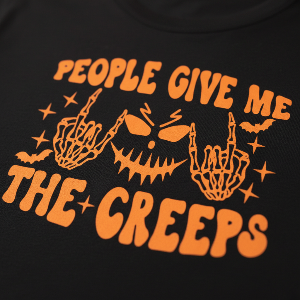 People Give Me The Creeps — Print Detail Close-Up