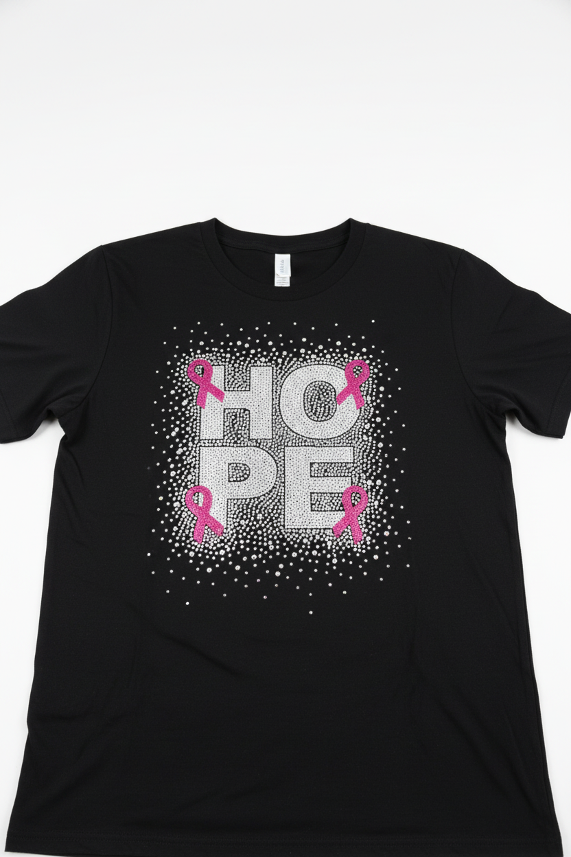 HOPE Breast Cancer Awareness Rhinestone Transfer