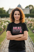 Heal Cancer – Luke 1:37 | Breast Cancer Awareness Tee