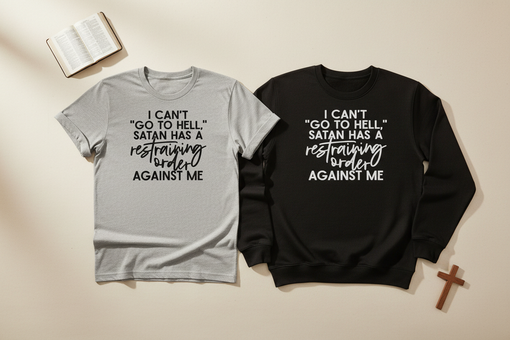 Satan Has A Restraining Order — Flat Lay