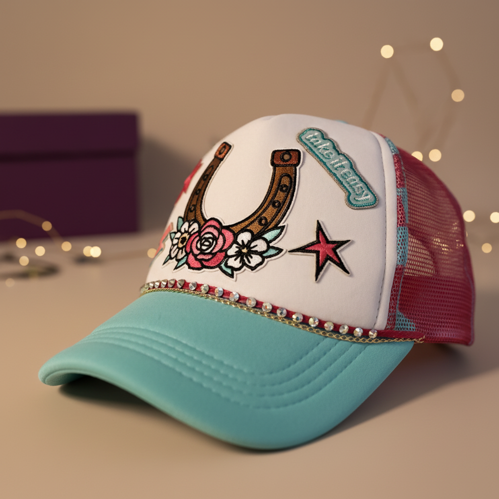 Take It Easy Horseshoe hat mockup